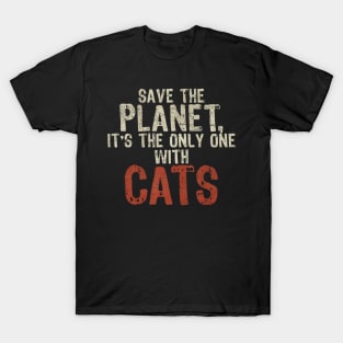 Save The Planet Cats Lover T-Shirt